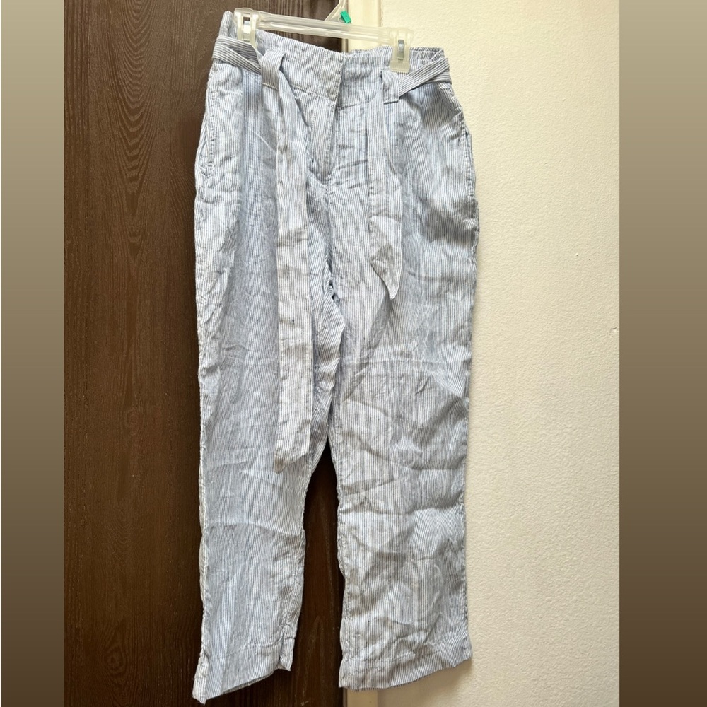 Chico’s OR Blue Striped Capris